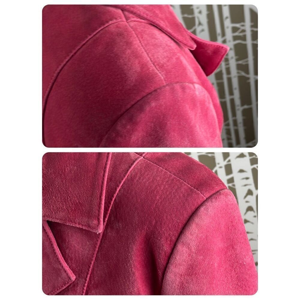 Dialogue Raspberry Pink Suede Blazer S - Picture 7 of 15